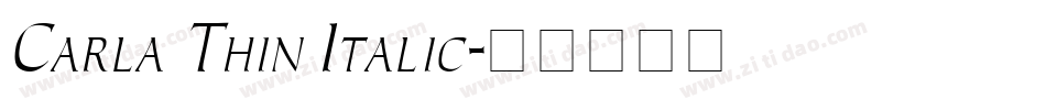 Carla Thin Italic字体转换